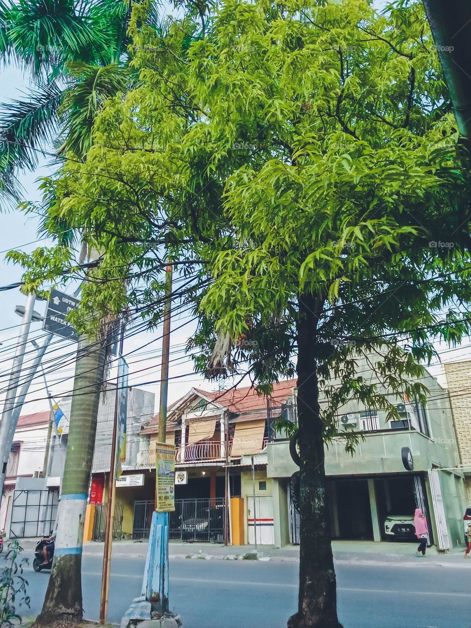 View of the city of Tegal during the day, which is hot