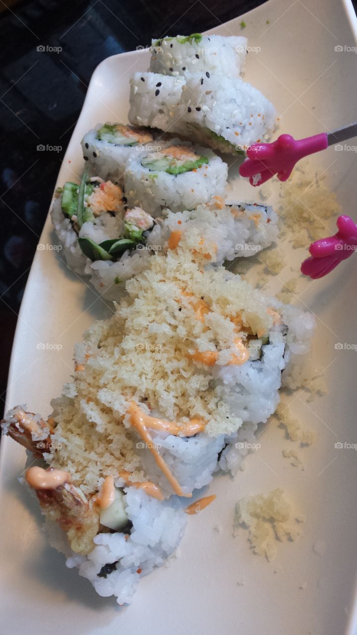 Rice, Sushi, Fish, Food, Seafood