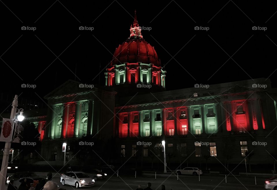 Lights of city hall, SF