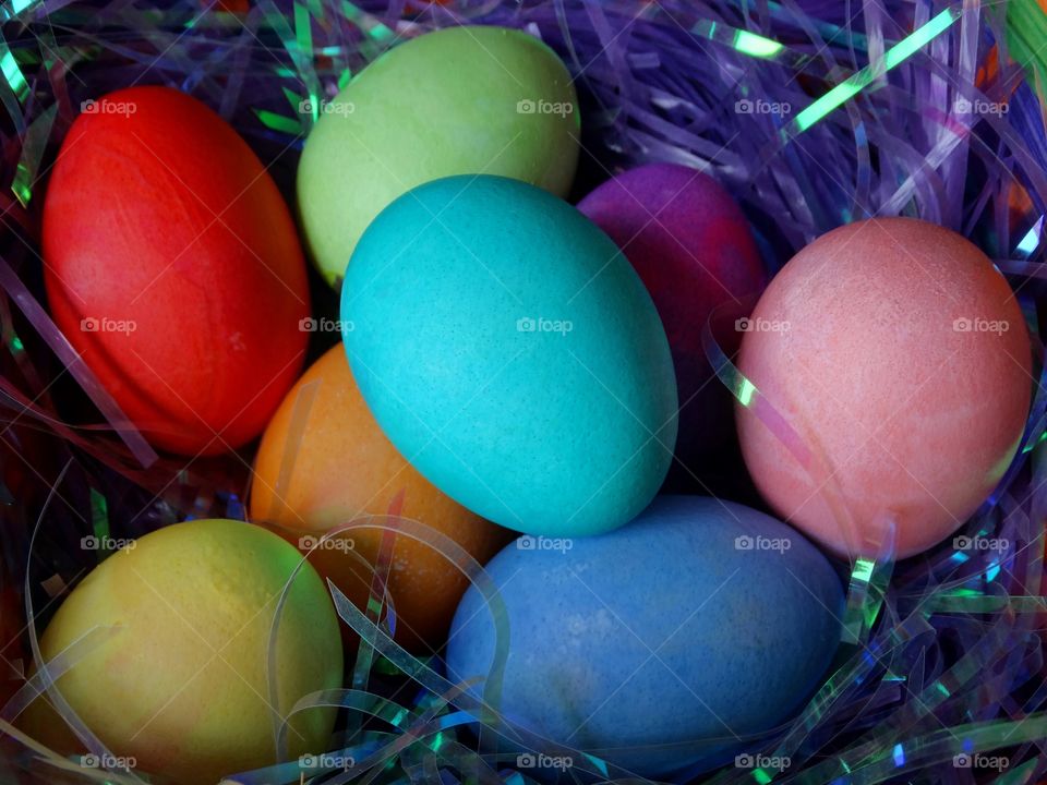 Pastel Colored Easter Eggs