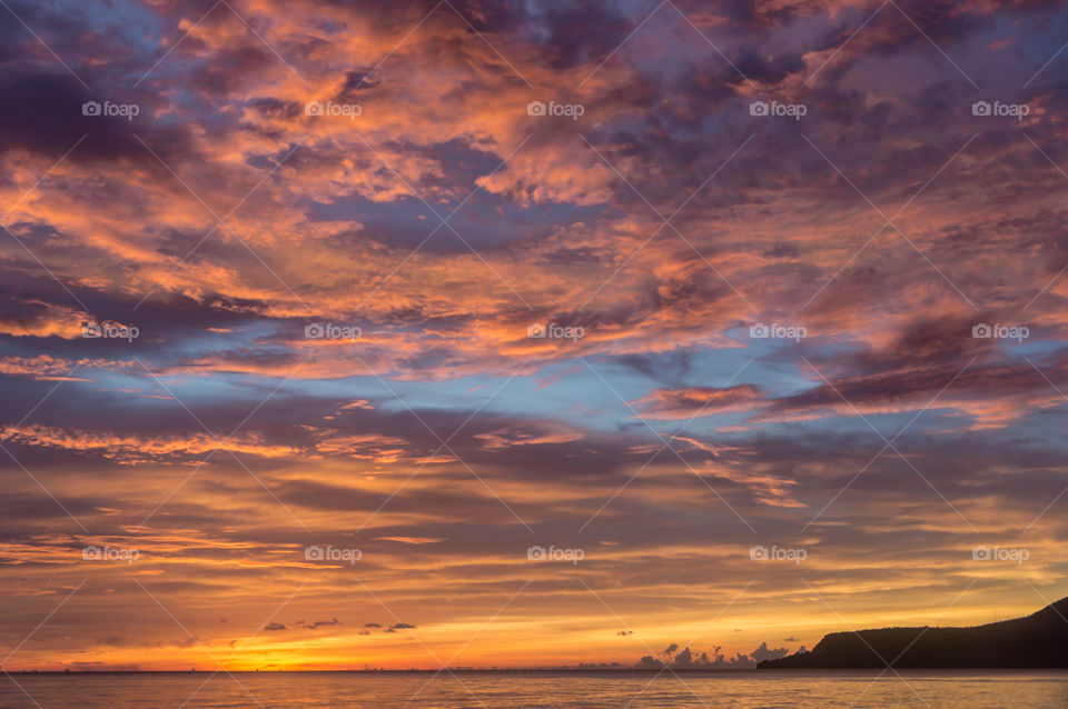 colours of sunset sky