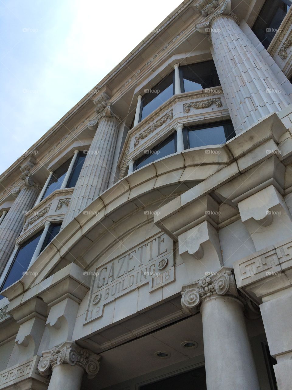 Old Arkansas Gazette building . This newspaper no longer exists. Building is now a charter school