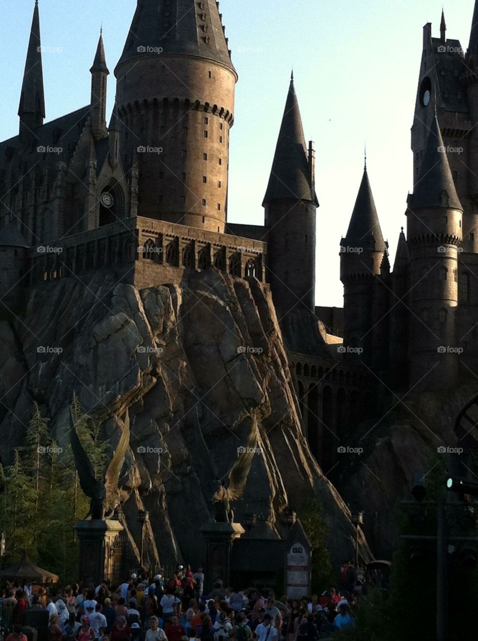 Hogwarts at dusk. Universal Studios, CA