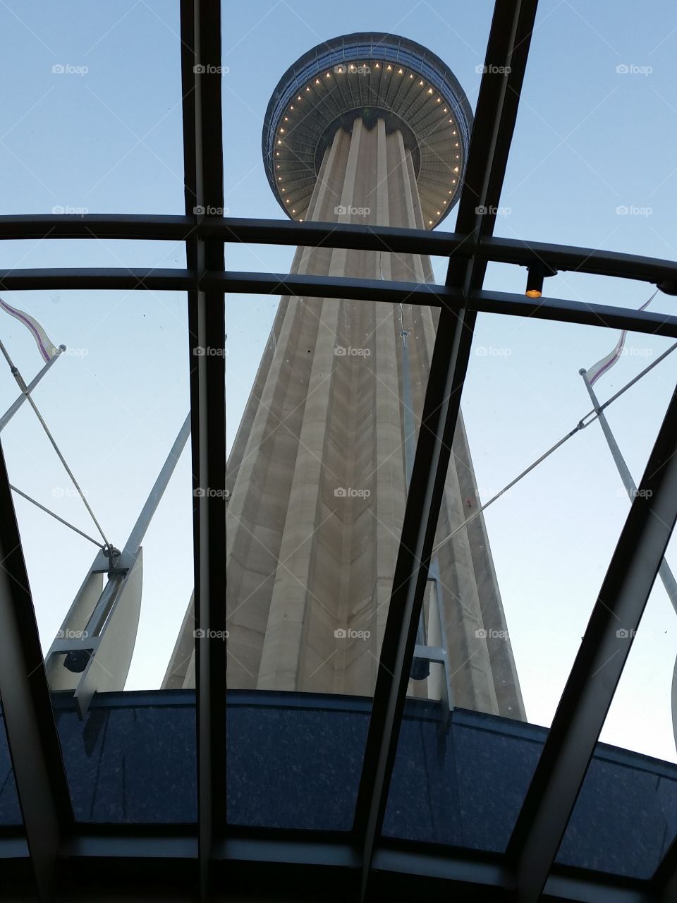 Tower of America. This is the view from the bottom of the tower looking up.