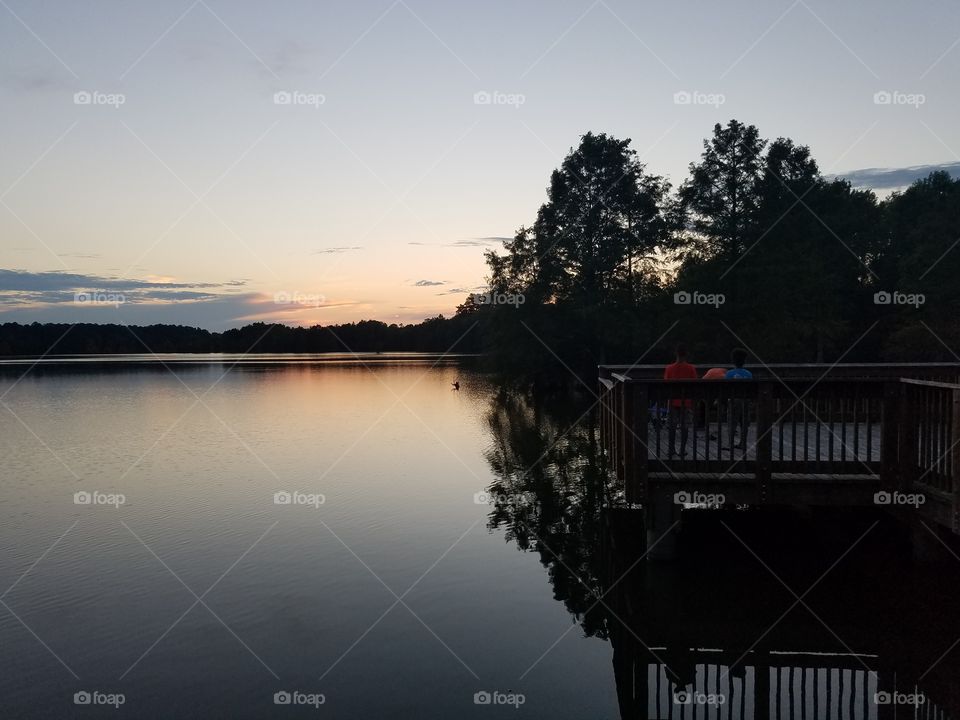 Lake, Water, No Person, Reflection, Sunset