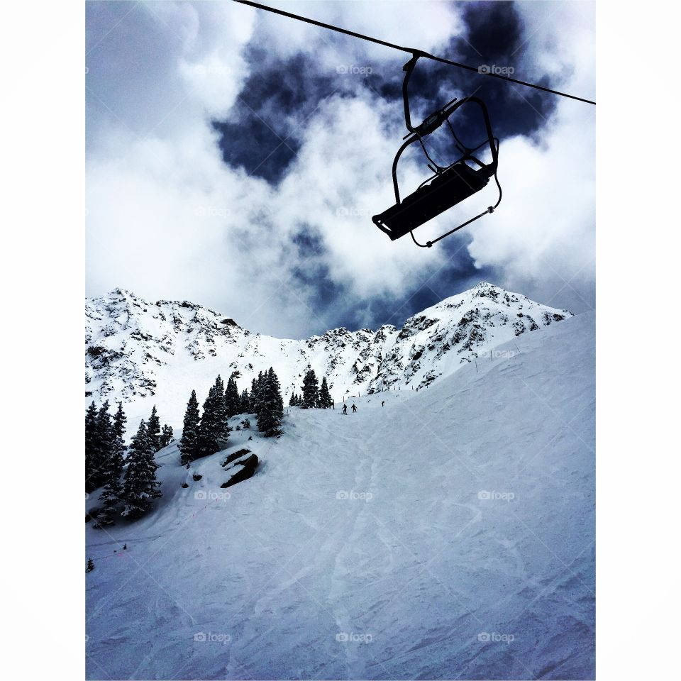 Movin On Up. Skiing at Arapahoe Basin, Colorado