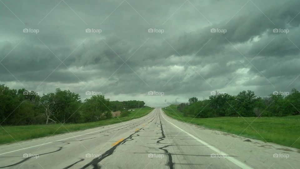 a stormy road