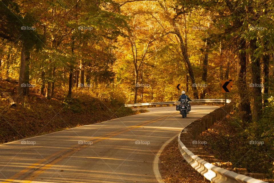 Motorcycling through Arkansas’ Ozark Mountains in the Fall