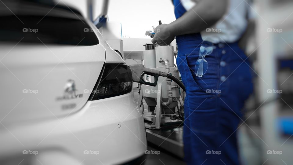 Posto de gasolina. Abastecimento, combustível.