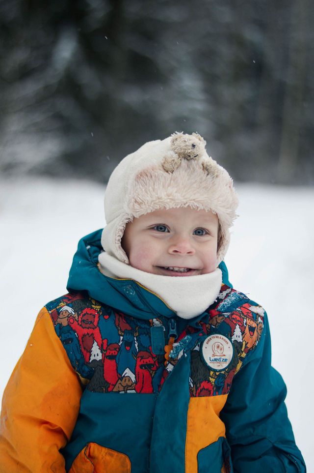 Smiling little toddler boy.