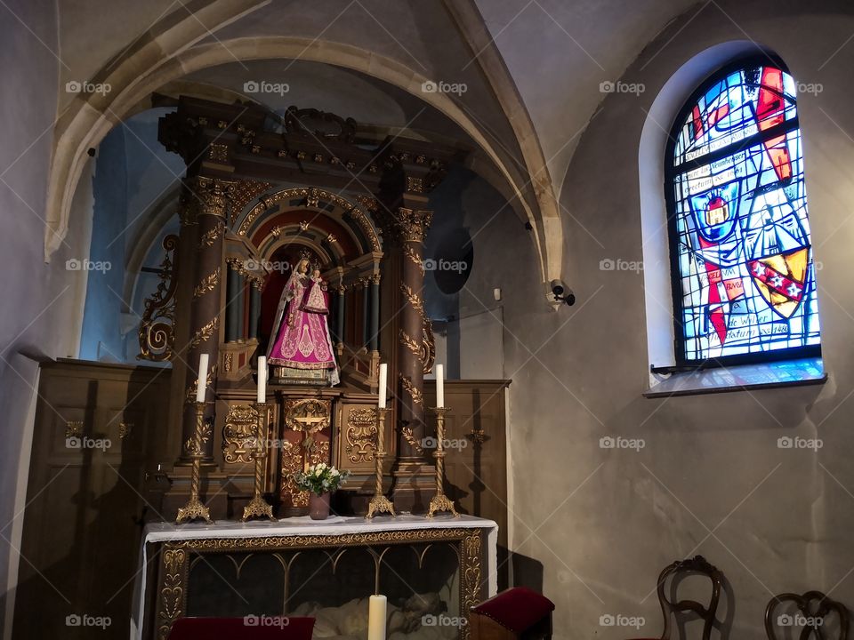 Stained Glass, Window, Church, Luxembourg, Luxembourg