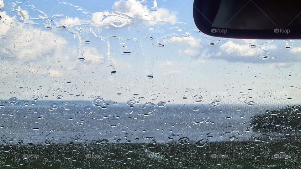 Rain on carwindow