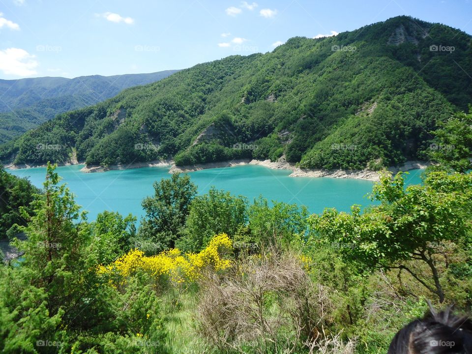 Lake into the valley. Lake into the valley