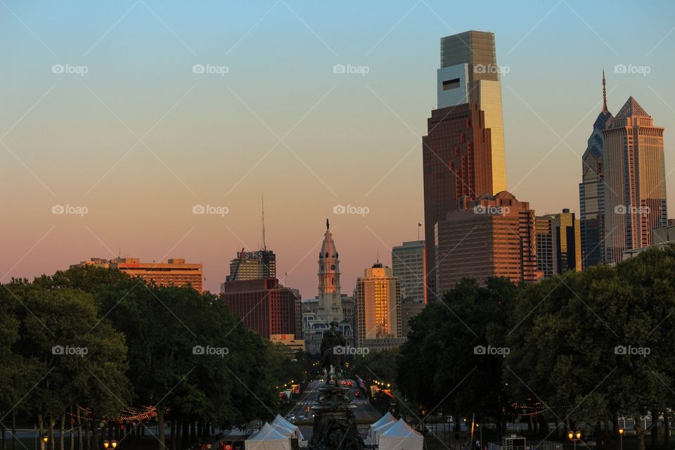 Philadelphia . View from rocky building 