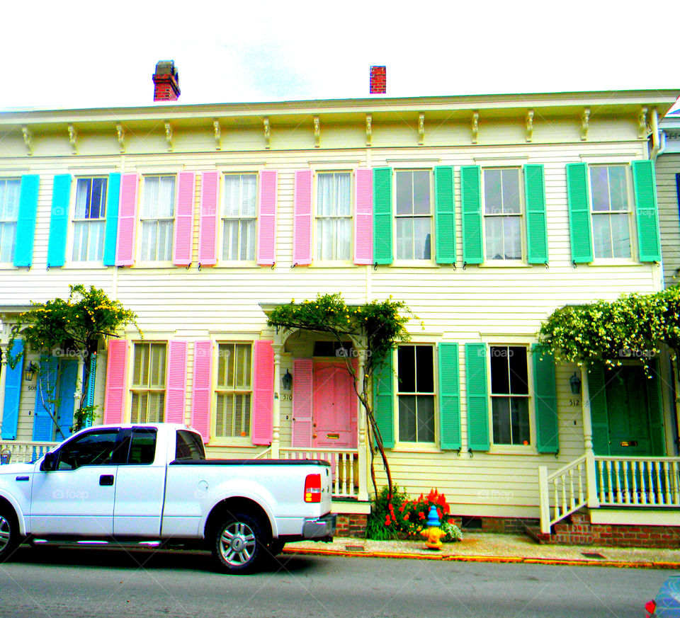 Colorful window treatments