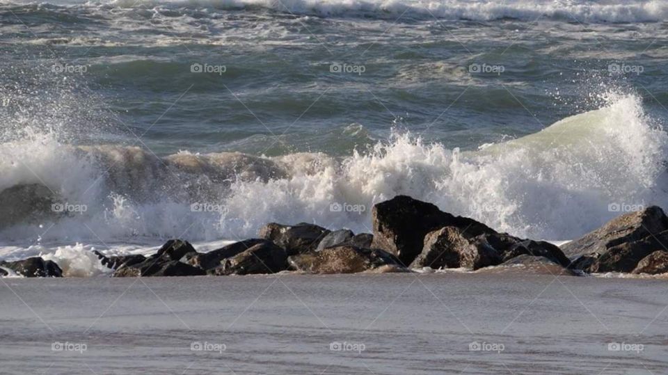 Sea,waves, rocks, water