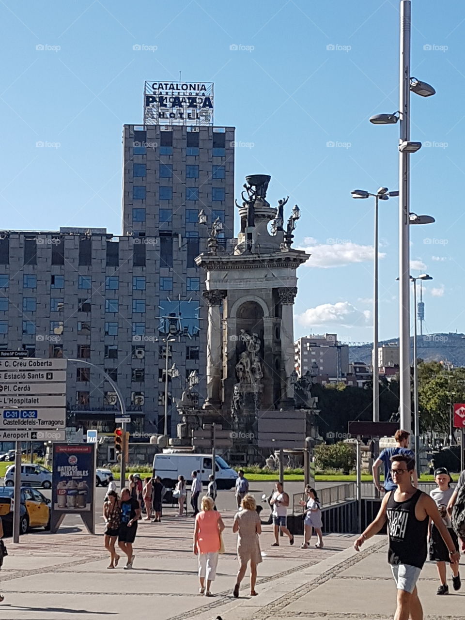 plaza catalonia barcelona spain place catalonia place