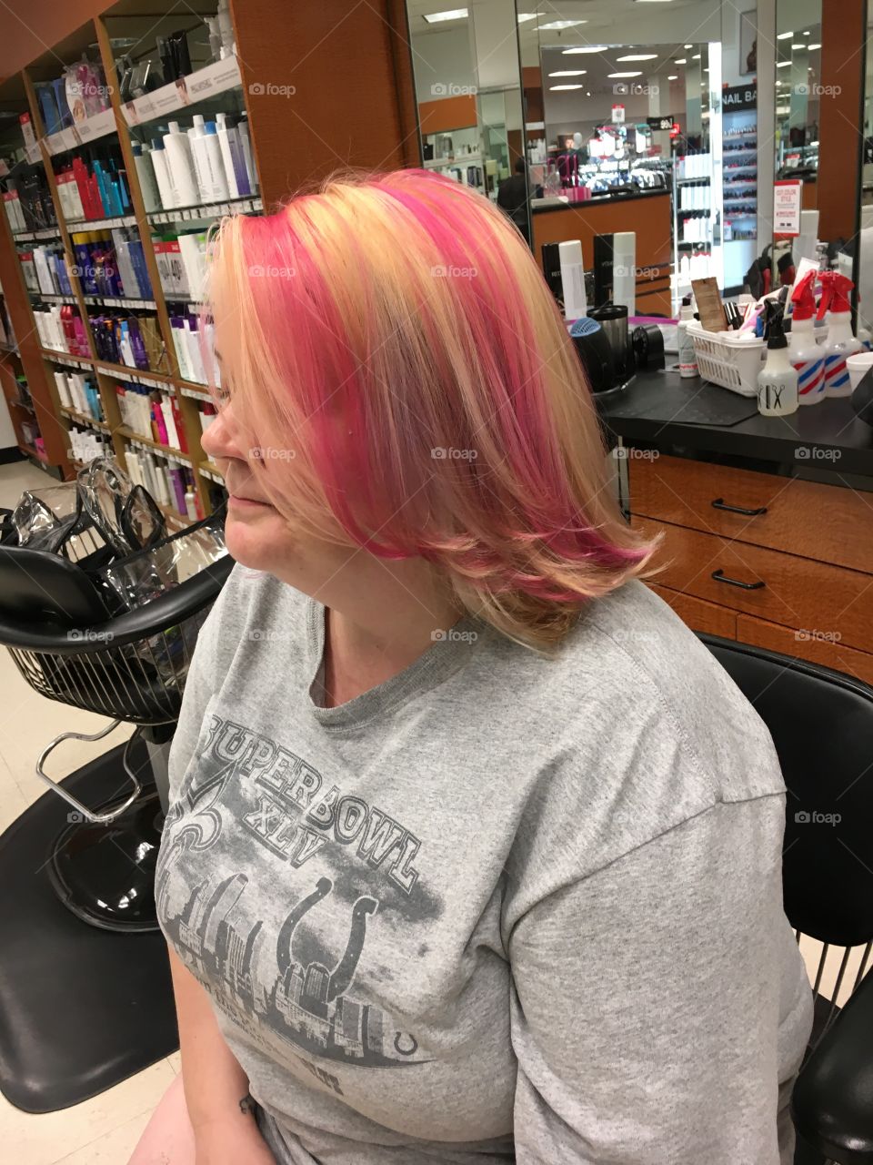 She said pink is her favorite color so we did pink n blonde  