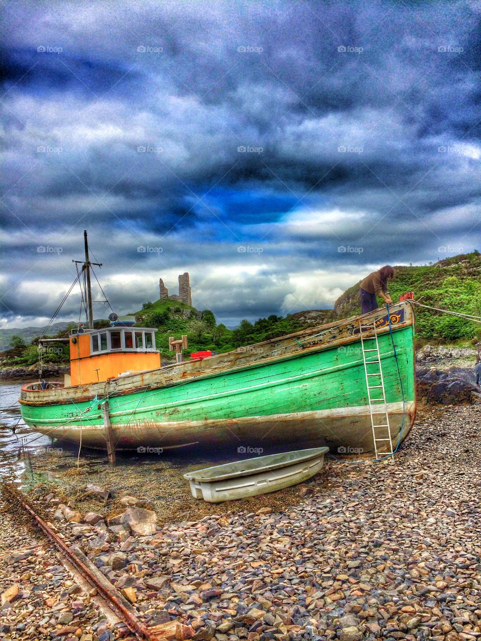 Abandoned boat. Isle of skye.