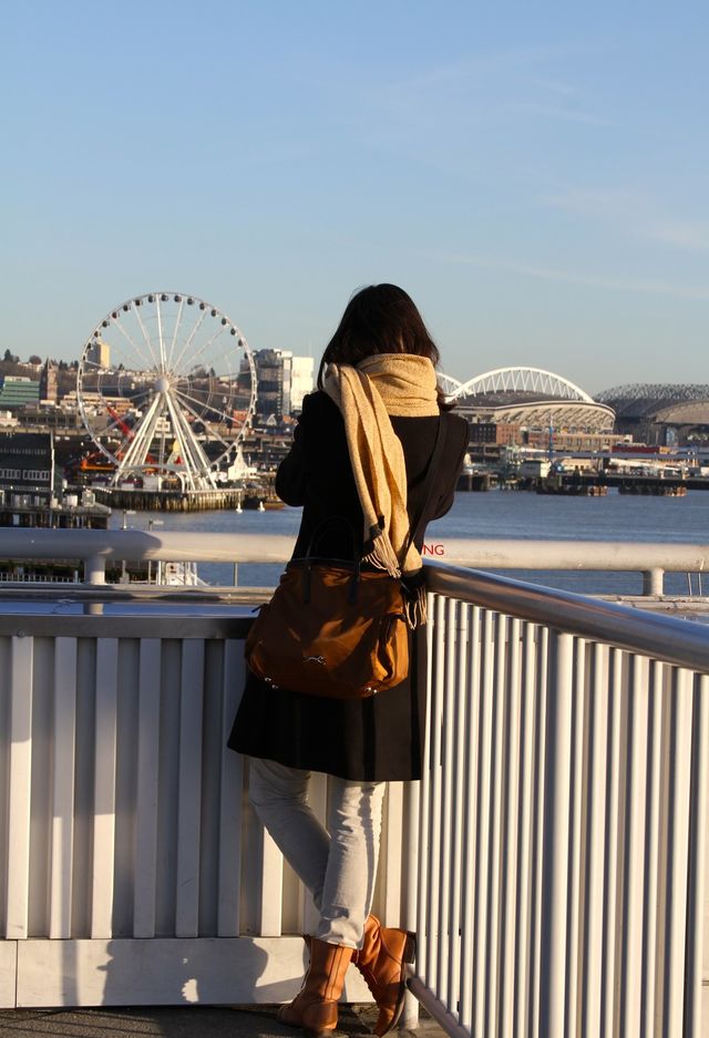 Woman and city