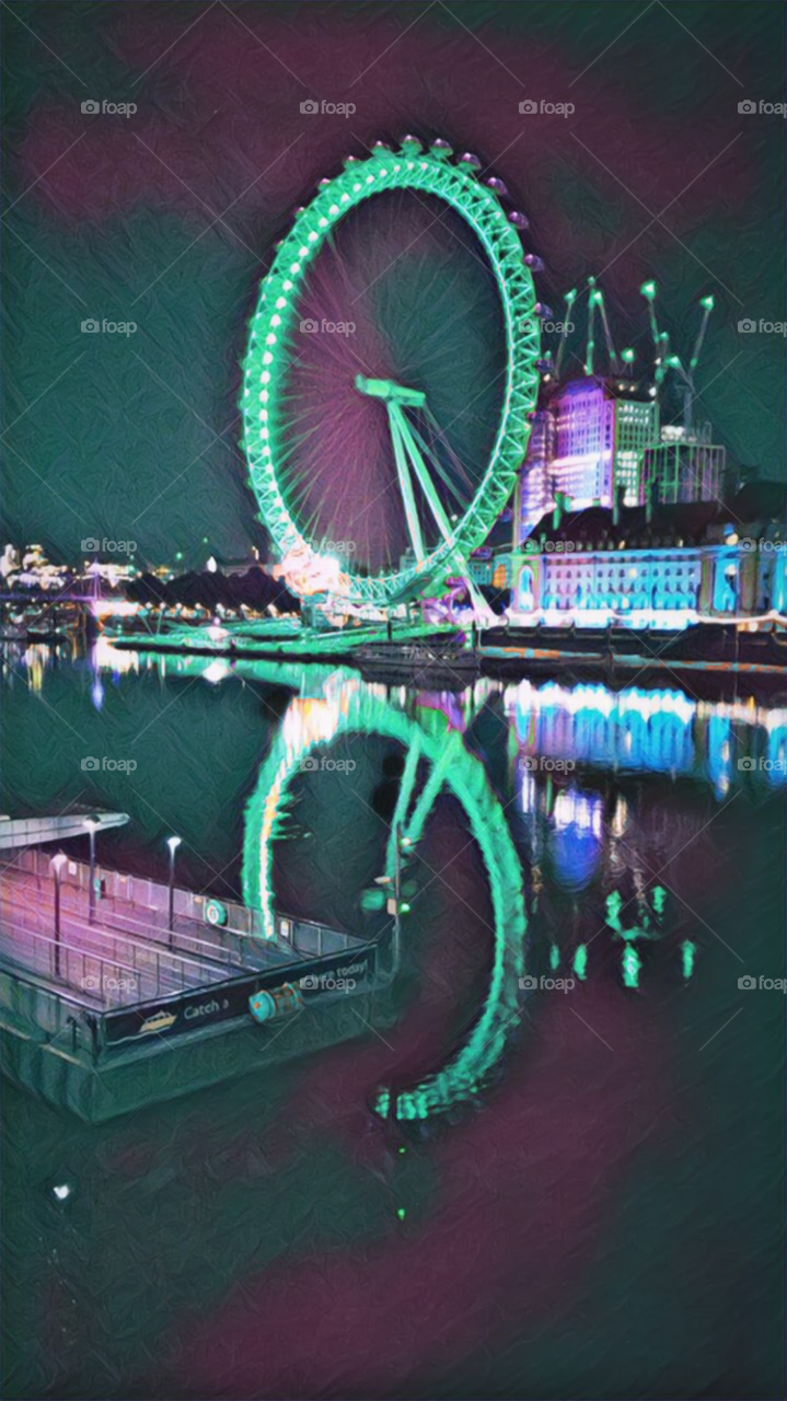 An edited photo of London.