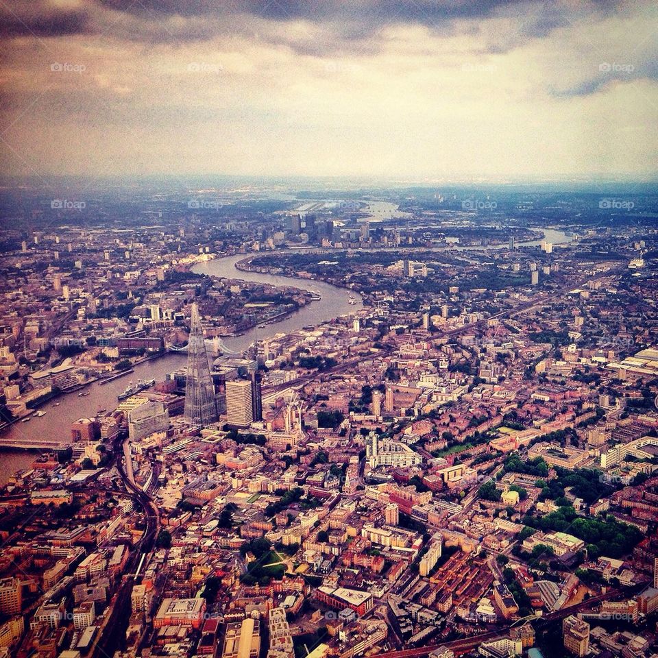 London from the sky
