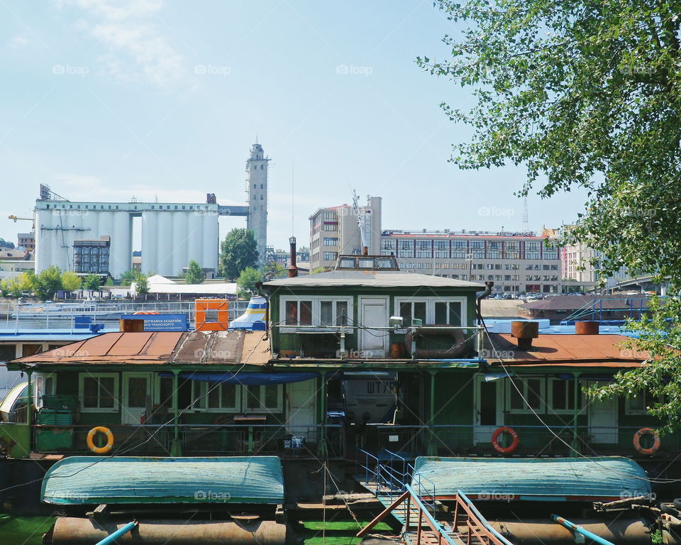 floating dock on the Dnieper River