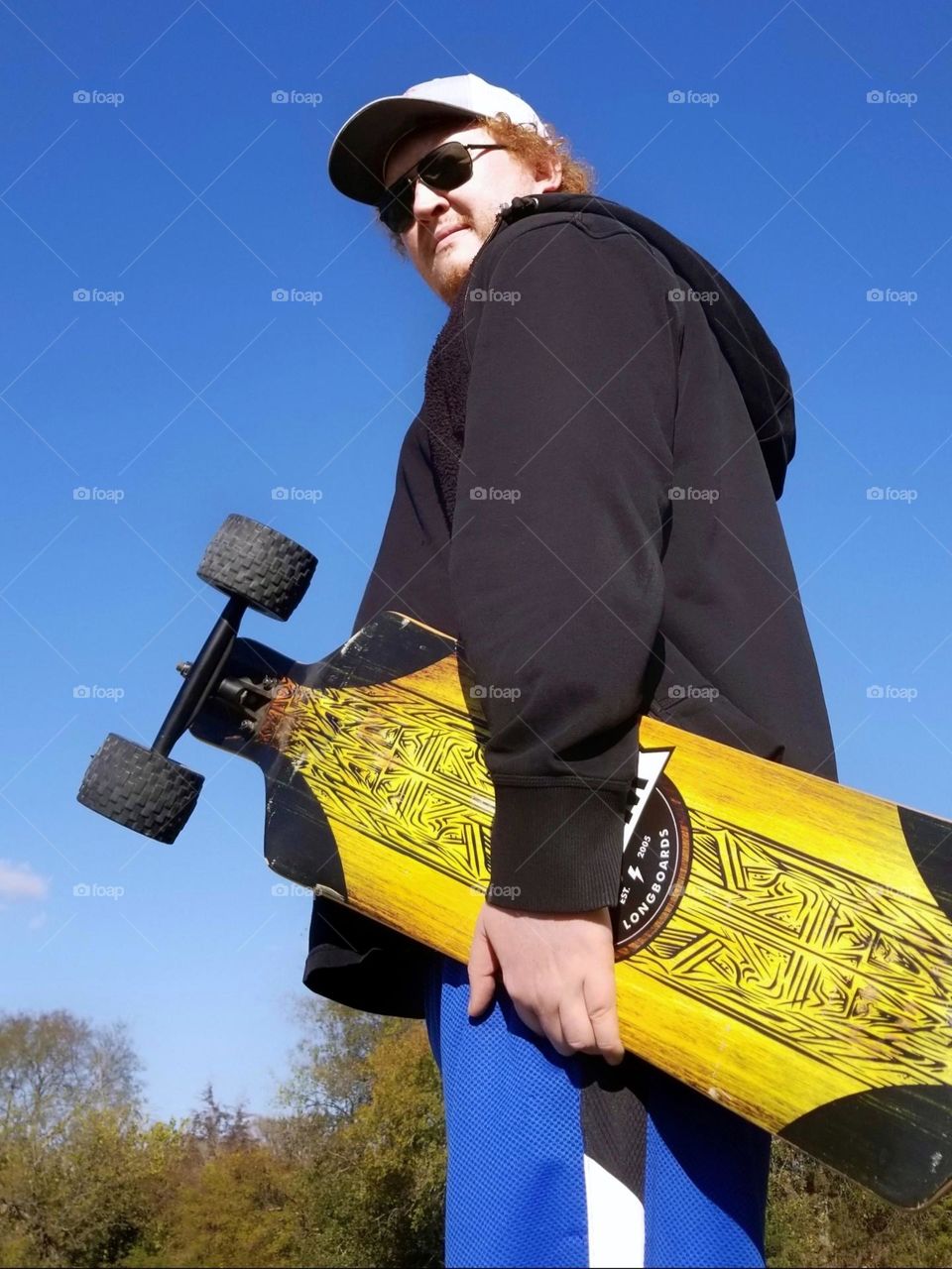 Man with his Long Board