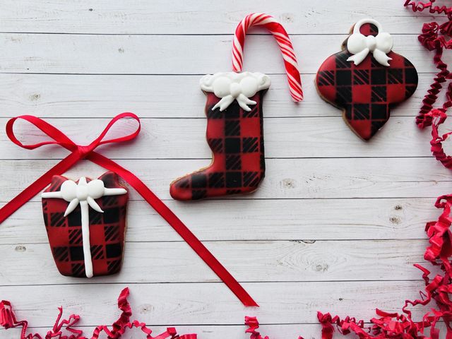 Decorated holiday cookies 