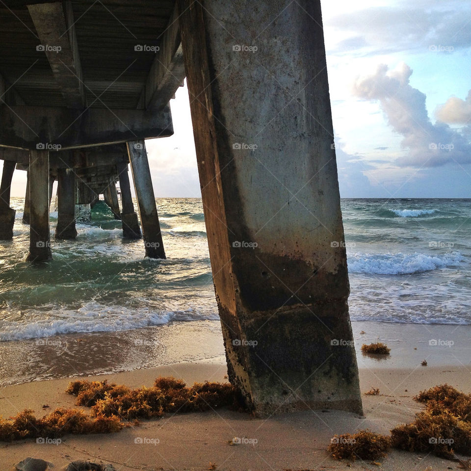 ocean sky clouds sand by downtownftl