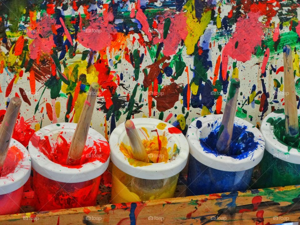 Colorful And Mess Children’s Paint