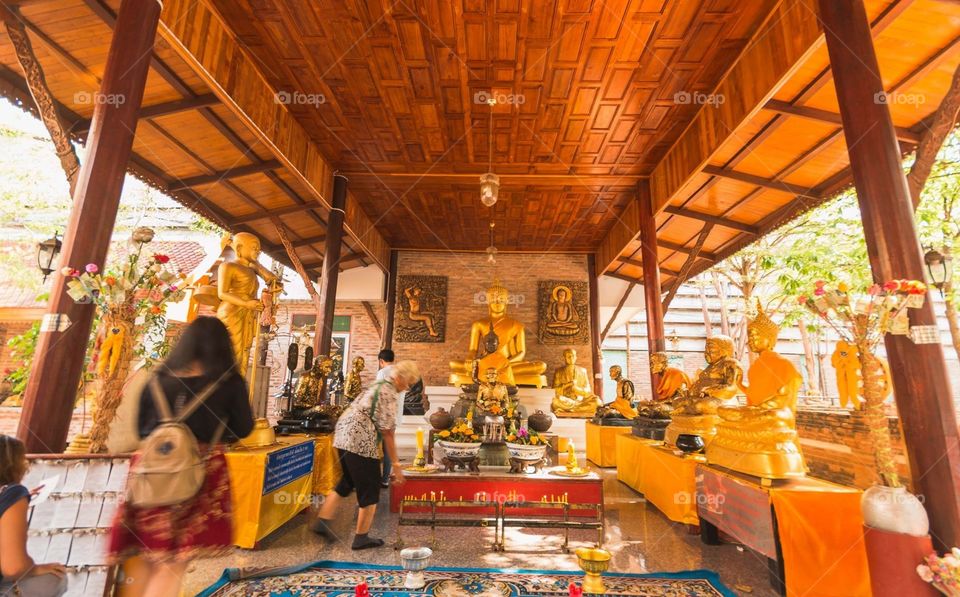 The Shrine, the believers, Ayutthaya, Thailand