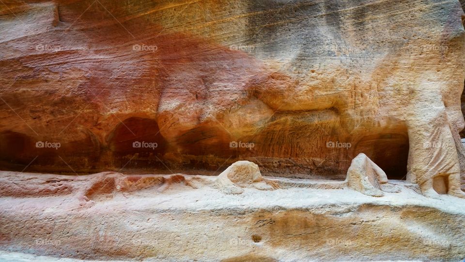 inside the cliff of Petra, Jordan