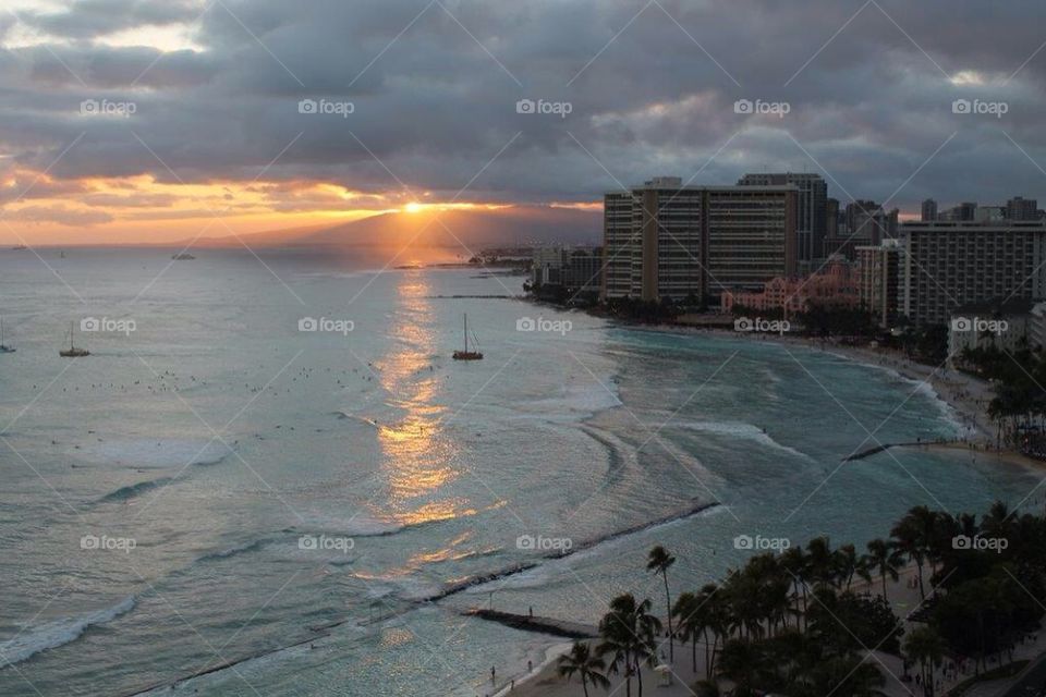 Waikiki Hawaii Sunset