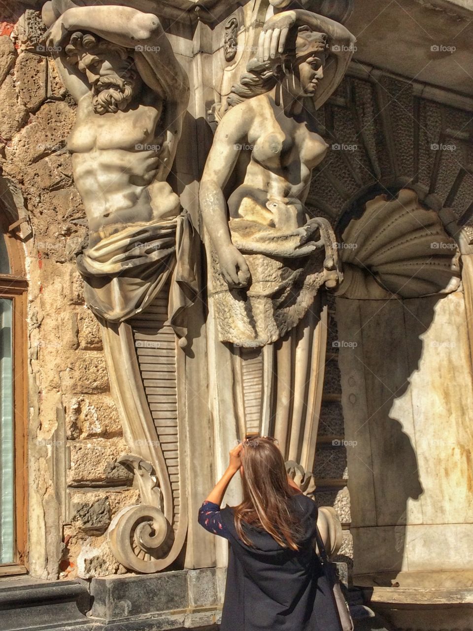 You can find a lot of those statues in St Petersburg.  