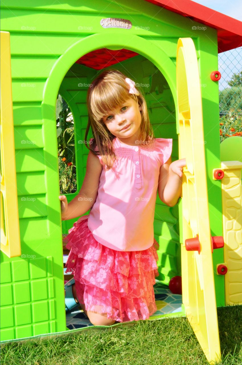 Girl in the green house