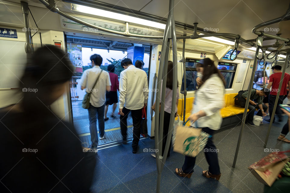 Inside BTS public train