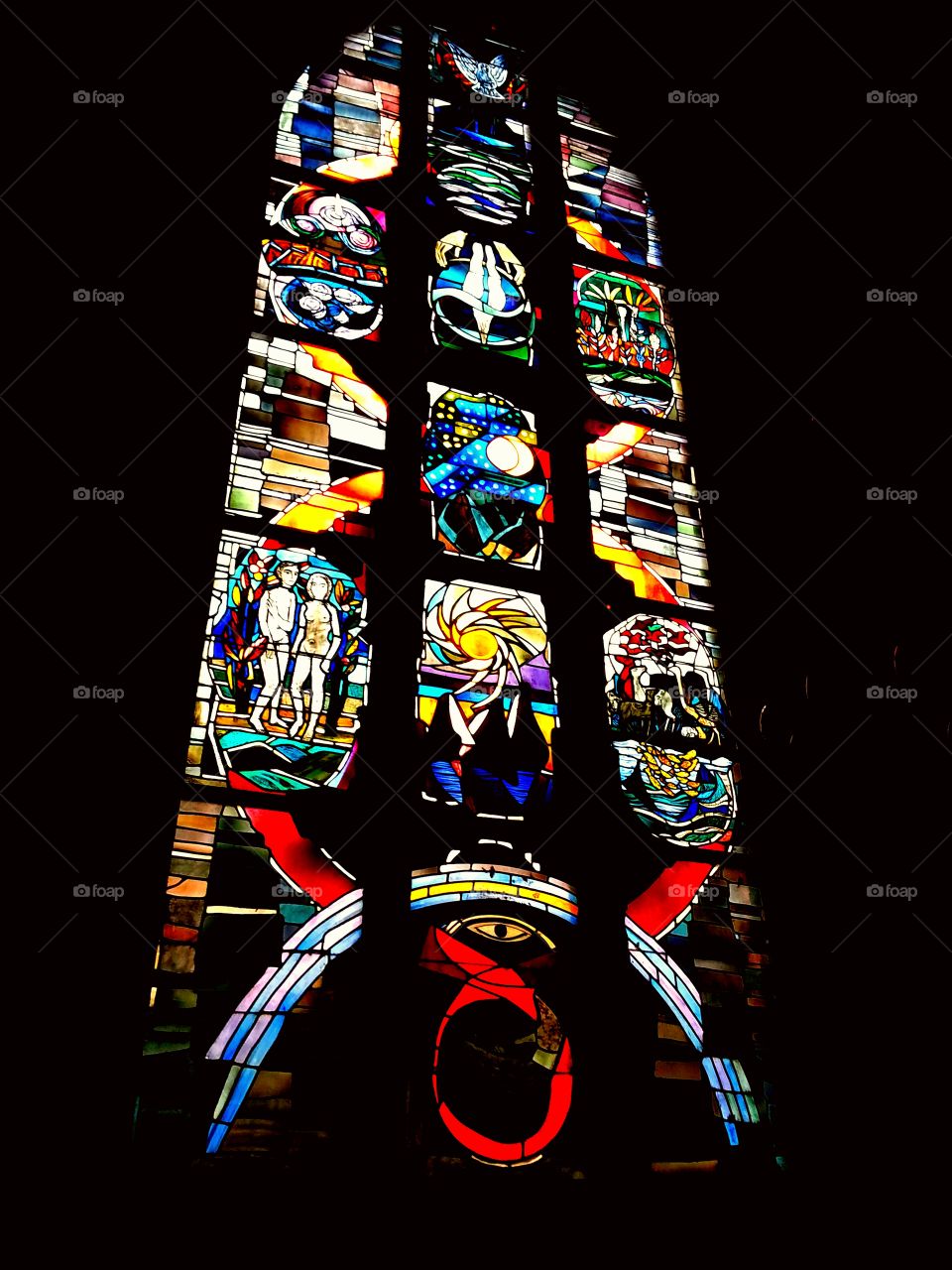 Darkness and Light telling a story
Beautiful stained glass window in the "Marien Kirche" Flensburg Germany