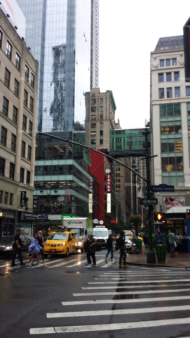 autumn rain reflection