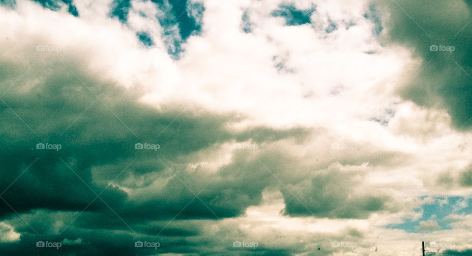 Bleached Clouds. An incoming storm