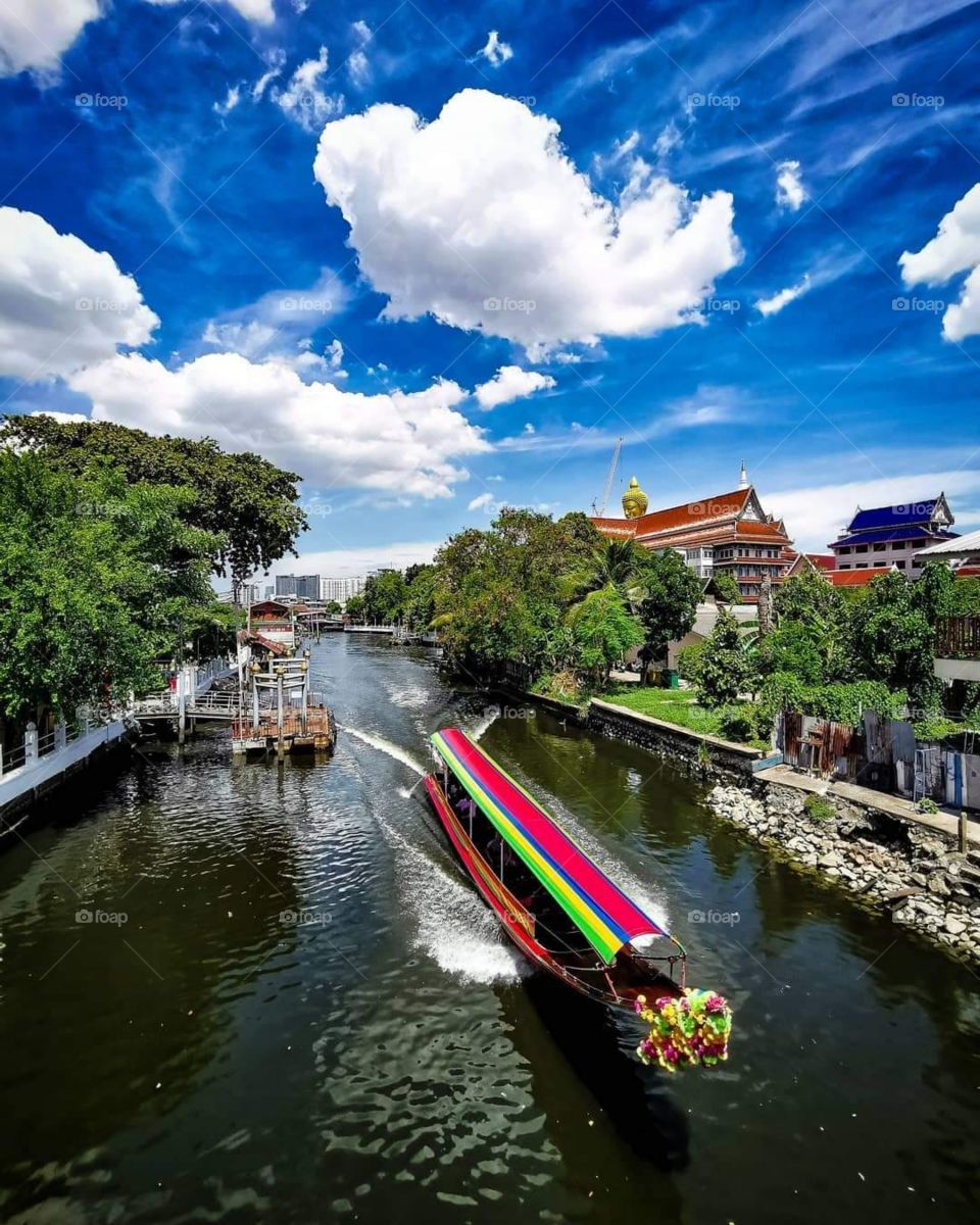 Pleasant weekend walk along the khlongs of Bangkok, Thailand. These canals really help define the city and give it extra character.