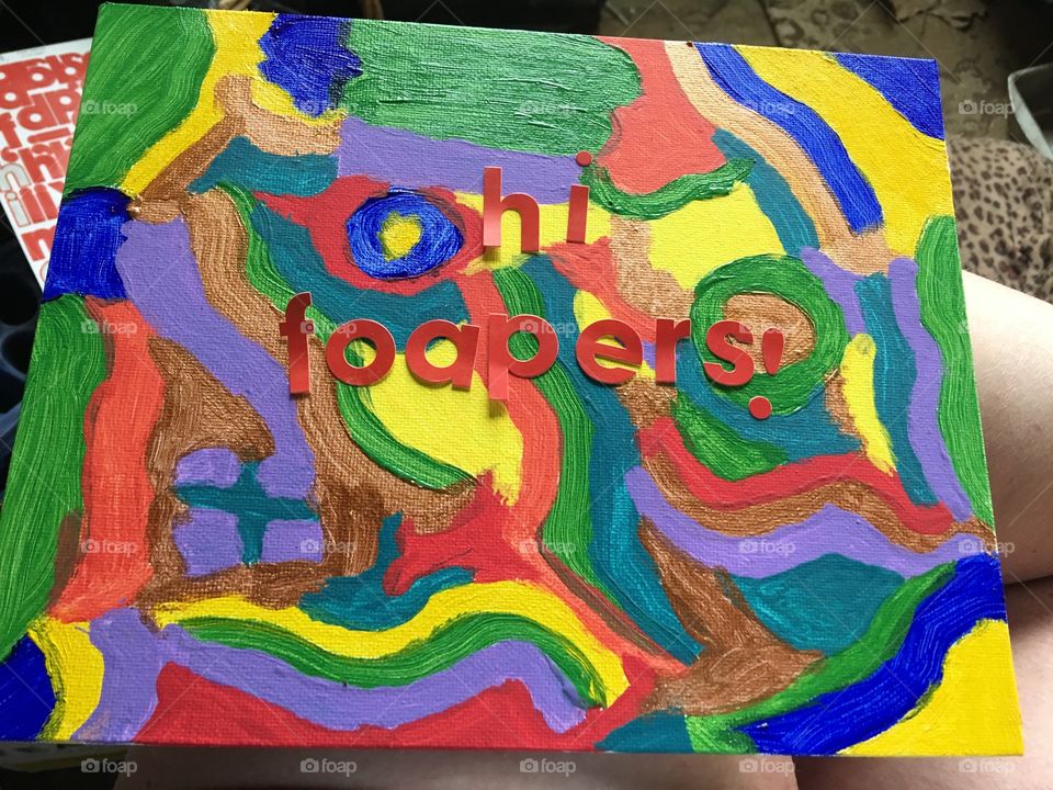 First abstract done this year at art in the park by yours truly. Everyone welcome!