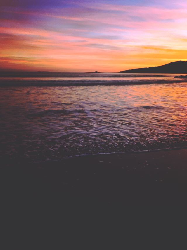 Beach after sunset