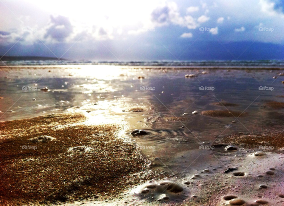 beach sea waves shore by karlbinder