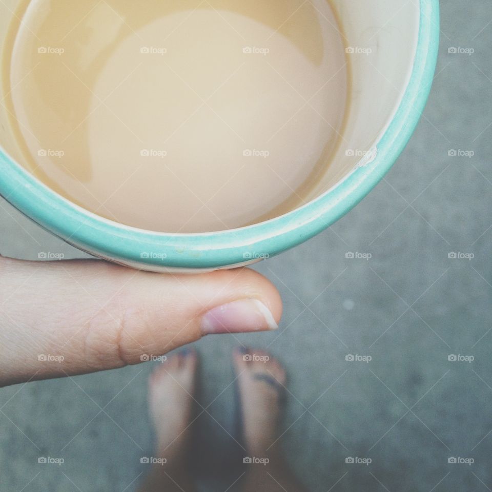 Coffee and toes