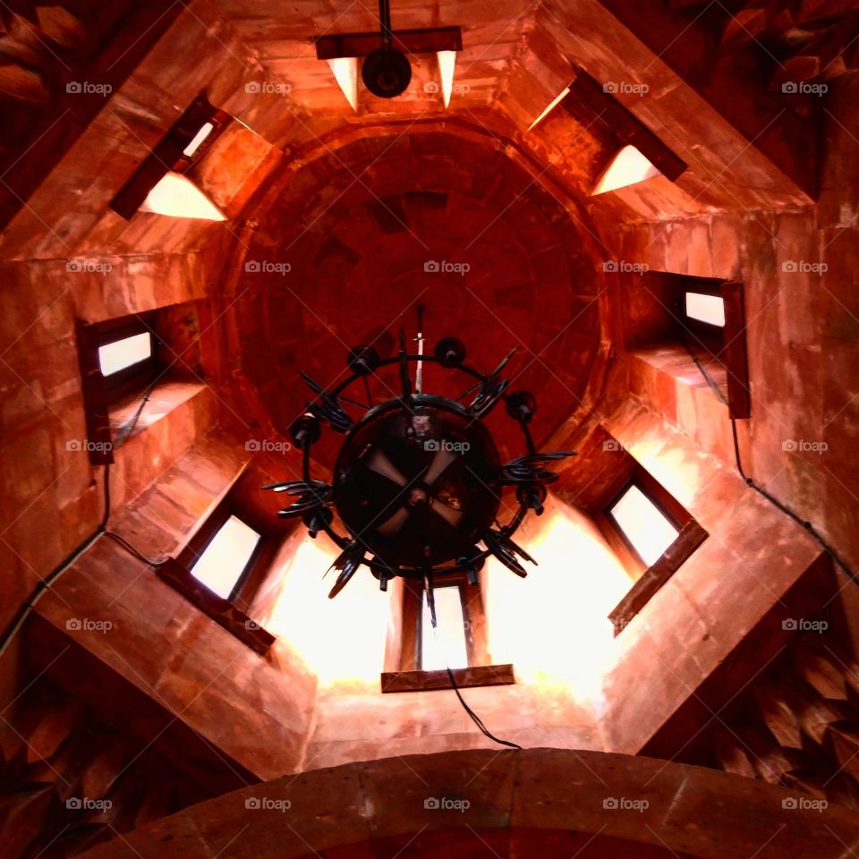 under the dome of the Christian church- Mary the goddess. Carbi village in Aragatsotn region of Armenia - 2008 year