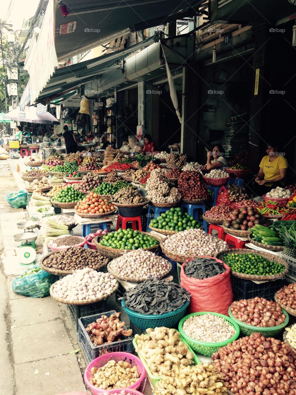 Vegetables shop in Vietnam
