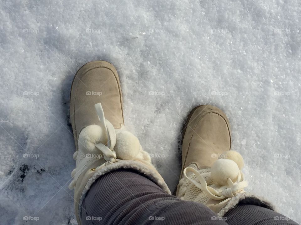 I love to hike on a winter day