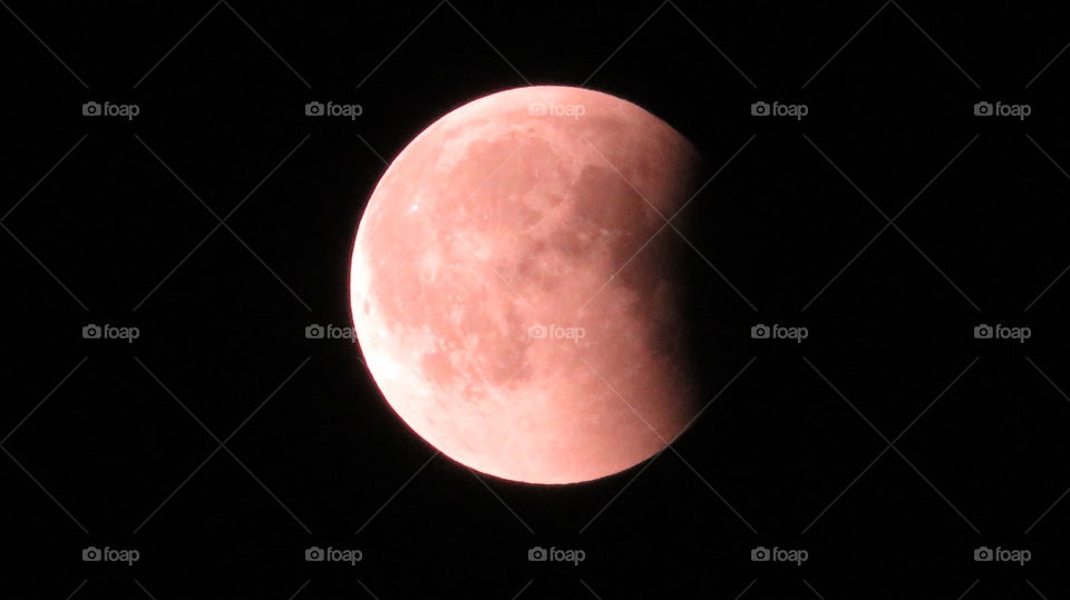 Lunar eclipse red moon
