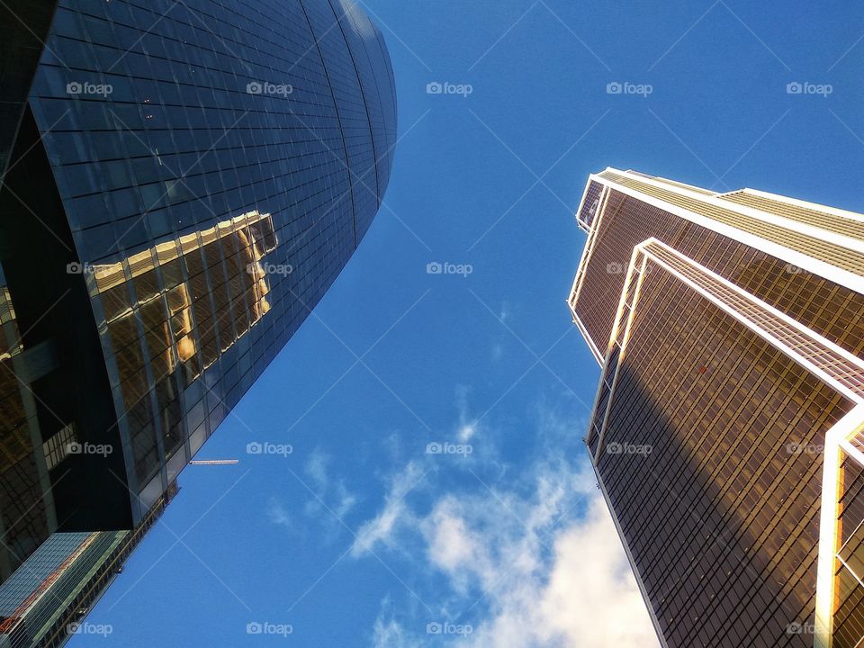 Reflection on the facade